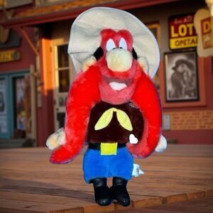 Vintage 1997 Warner Bros Looney Tunes Yosemite Sam Plush Vintage Stuffed Toy 18"